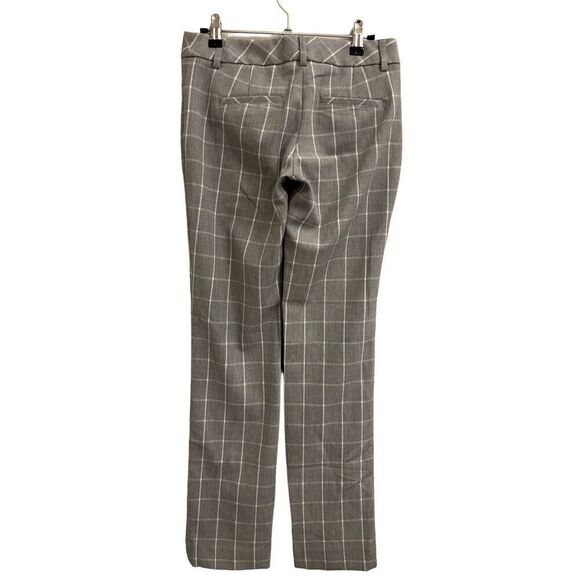 Express gray windowpane plaid Columnist pants size 00R - Picture 2 of 10